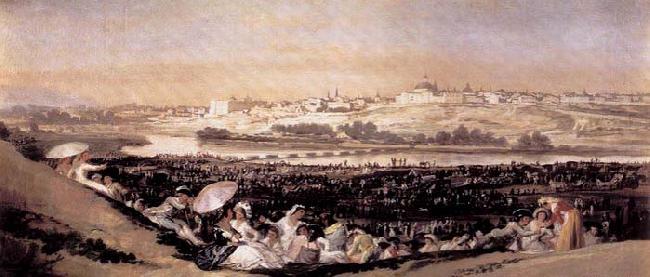 Francisco de goya y Lucientes The Meadow of San Isidro on his Feast Day oil painting image